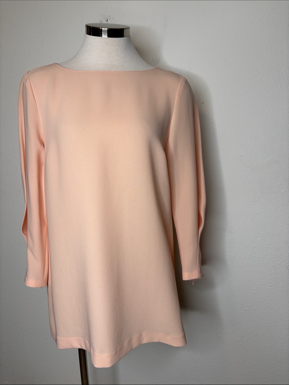 Lafayette 148 New York Iced coral Crepe Boatneck Blouse